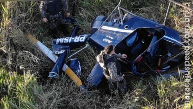 Com destino a Fátima do Sul, helicóptero do Paraná cai em MS