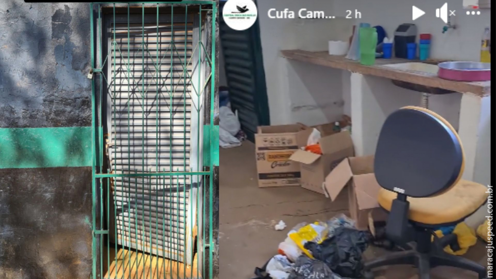 Cufa é arrombada e ladrões levam cobertores e até lanche das crianças em Campo Grande