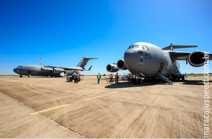 FAB utiliza aeroporto de Bonito para treinamento militar com participação da Guarda Aérea de Nova Iorque