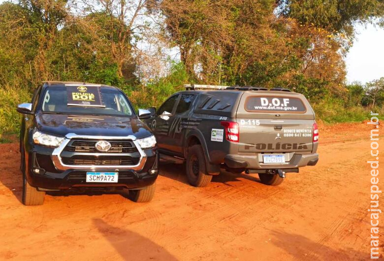 Hilux com placas adulteradas é apreendida pelo DOF Hilux com placas adulteradas é apreendida pelo DOF
