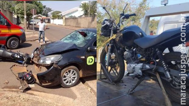 Manicure pede ajuda para consertar moto destruída por assaltantes em Campo Grande Manicure pede ajuda para consertar moto destruída por assaltantes em Campo Grande