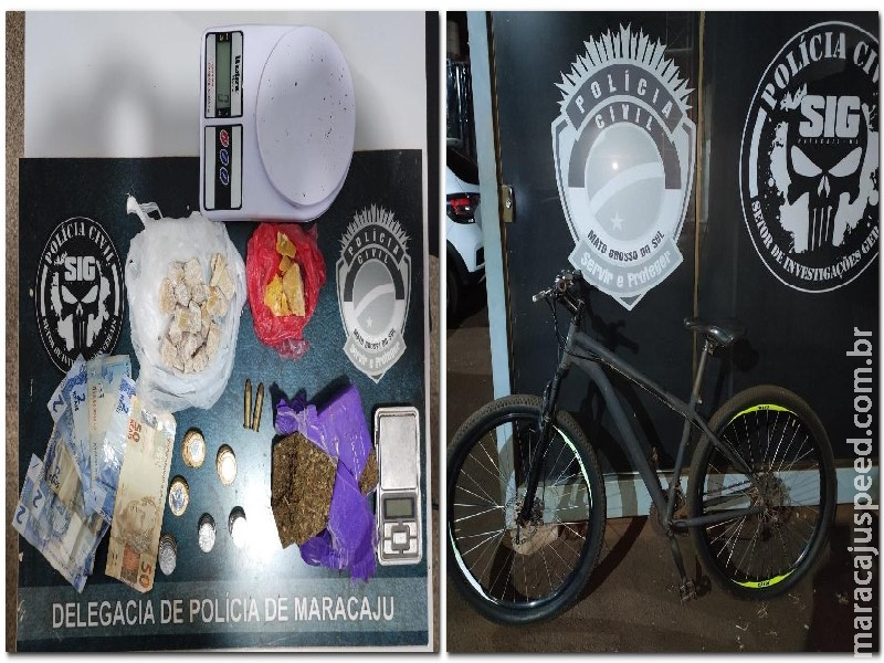 Maracaju: Polícia Civil fecha boca de fumo, prende dois traficantes, recupera bem e apreende drogas e munições Maracaju: Polícia Civil fecha boca de fumo, prende dois traficantes, recupera bem e apreende drogas e munições