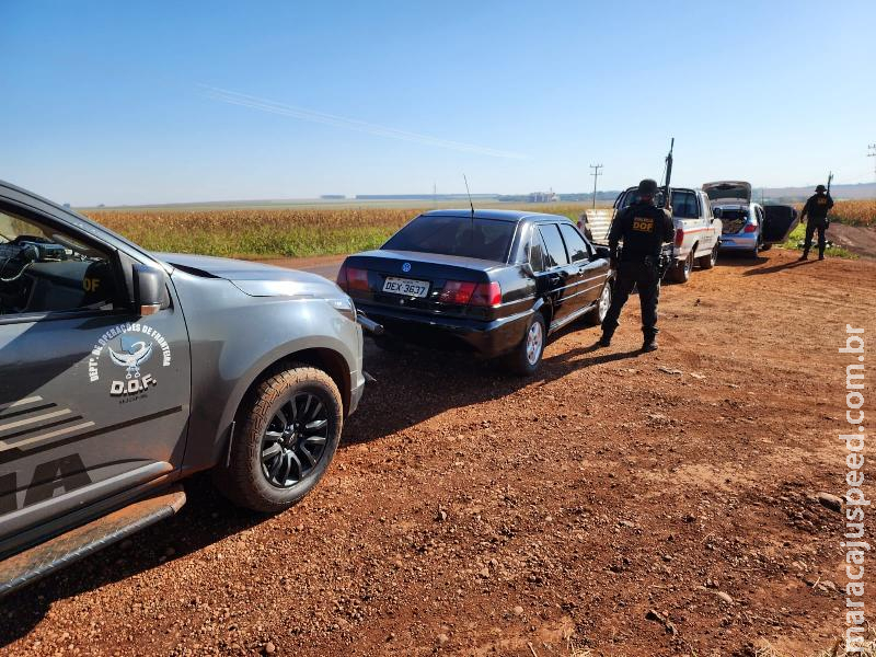 Mineiros que seguiam em comboio com mais de 800 quilos de maconha são presos pelo DOF em Maracaju