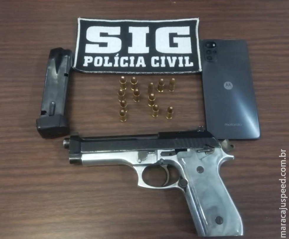Polícia Civil de Fátima do Sul prende em flagrante homem por posse ilegal de arma de fogo e munições de uso restrito e receptação Polícia Civil de Fátima do Sul prende em flagrante homem por posse ilegal de arma de fogo e munições de uso restrito e receptação