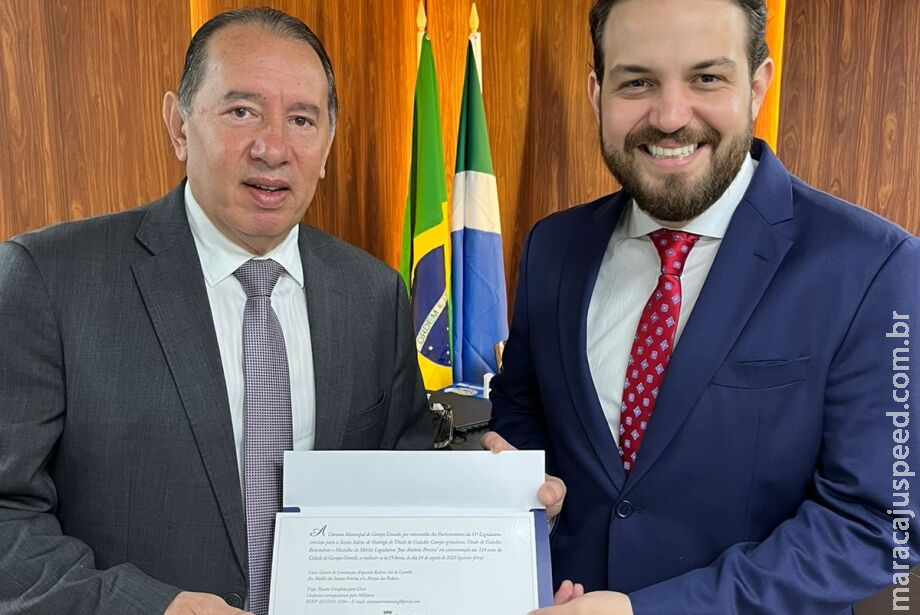 Presidente da Assembleia Legislativa será homenageado com título de cidadão campo-grandense 