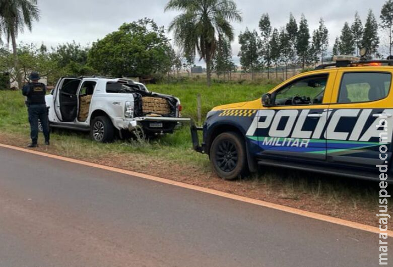 Após perseguição, motorista de caminhonete é preso com 1t de maconha Após perseguição, motorista de caminhonete é preso com 1t de maconha