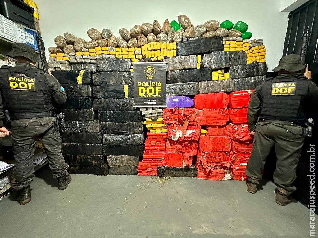 DOF recupera camionete roubada com mais de 1,6 tonelada de drogas em Itaquiraí