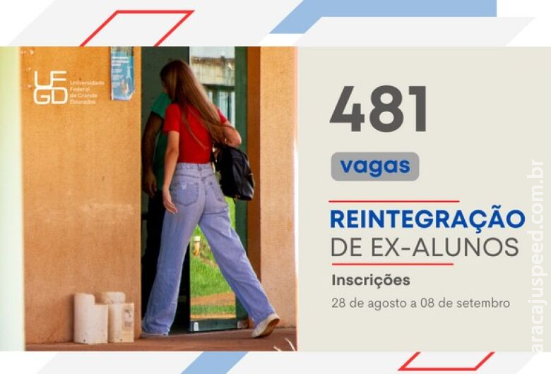 Ex-estudantes podem retornar à UFGD pelo Programa de Reintegração Ex-estudantes podem retornar à UFGD pelo Programa de Reintegração