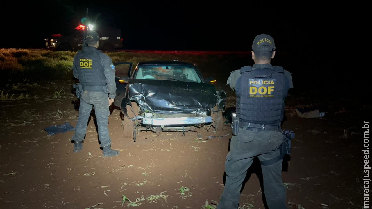 Homem foge de abordagem policial, bate em ônibus escolar e é detido pelo DOF por danos e desobediência em Ponta Porã