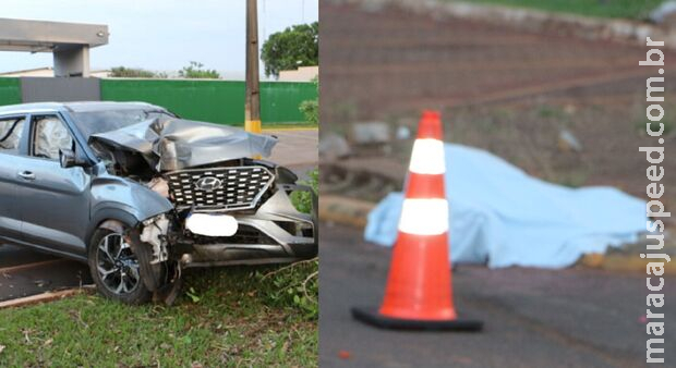 Motociclista é atingido por carro e morre na hora em Chapadão do Sul