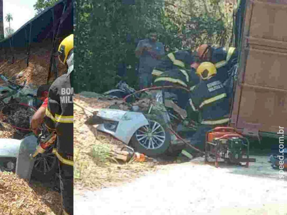 Mulher tem braço amputado após ser atingida por carreta na MS-306 Mulher tem braço amputado após ser atingida por carreta na MS-306