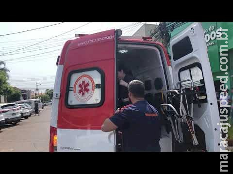 Pintor sofre descarga elétrica ao encostar em fio de alta tensão em Três Lagoas Pintor sofre descarga elétrica ao encostar em fio de alta tensão em Três Lagoas