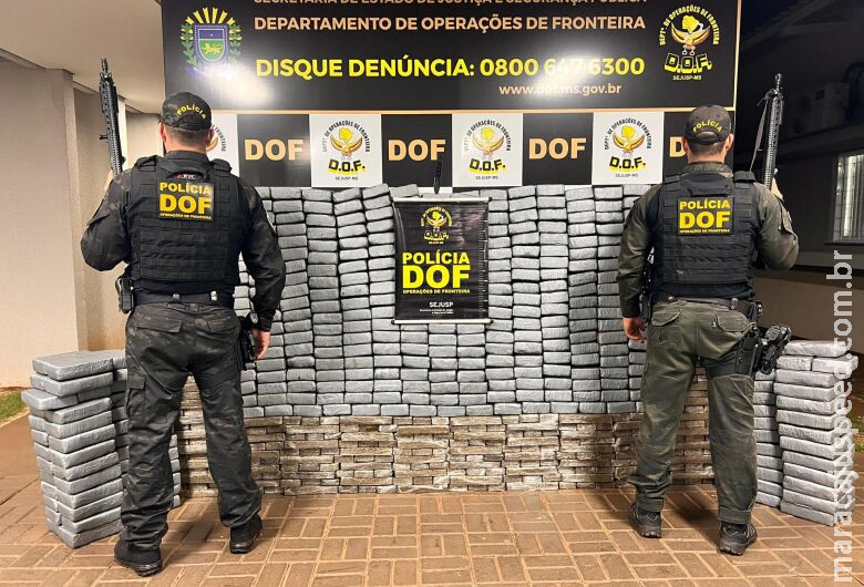 Polícia apreende quase uma tonelada de cocaína e maconha e fecha entreposto em Dourados