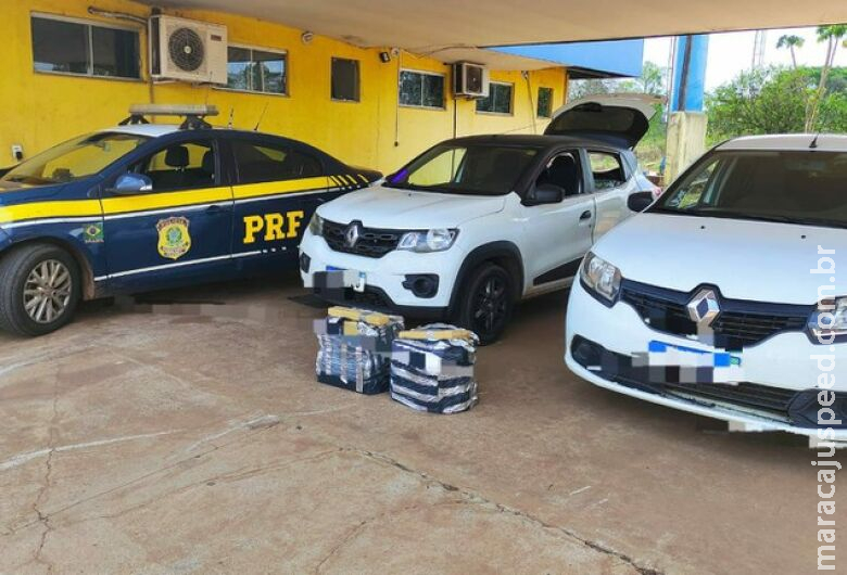PRF prende dupla por transporte de mais de 70 kg de maconha PRF prende dupla por transporte de mais de 70 kg de maconha