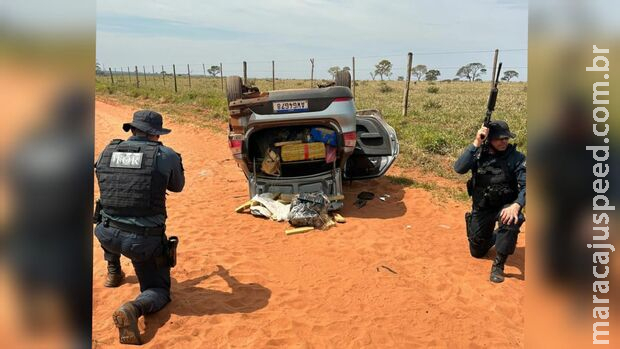 Traficante capota carro e morre em confronto com a polícia em Amambai Traficante capota carro e morre em confronto com a polícia em Amambai