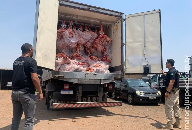 Grupo é preso com 1,5 tonelada de maconha em carga de carne 