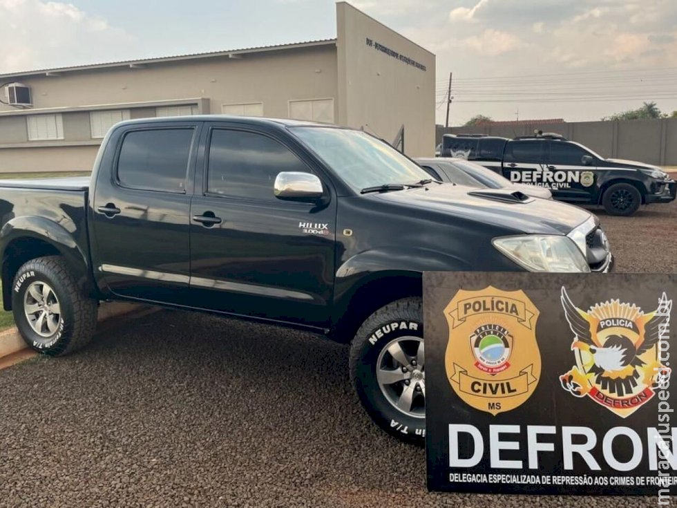 Hilux furtada em Campo Grande é recuperada em Dourados