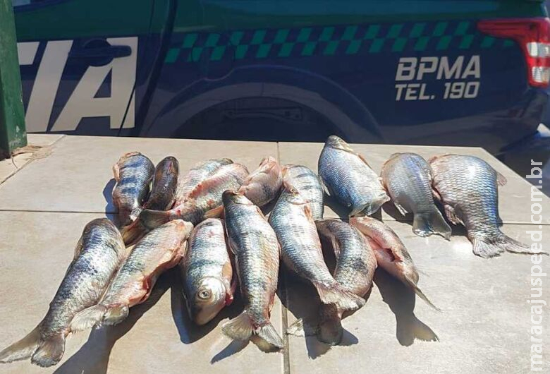 Homem é levado delegacia com pescado acima da cota permitida Homem é levado delegacia com pescado acima da cota permitida