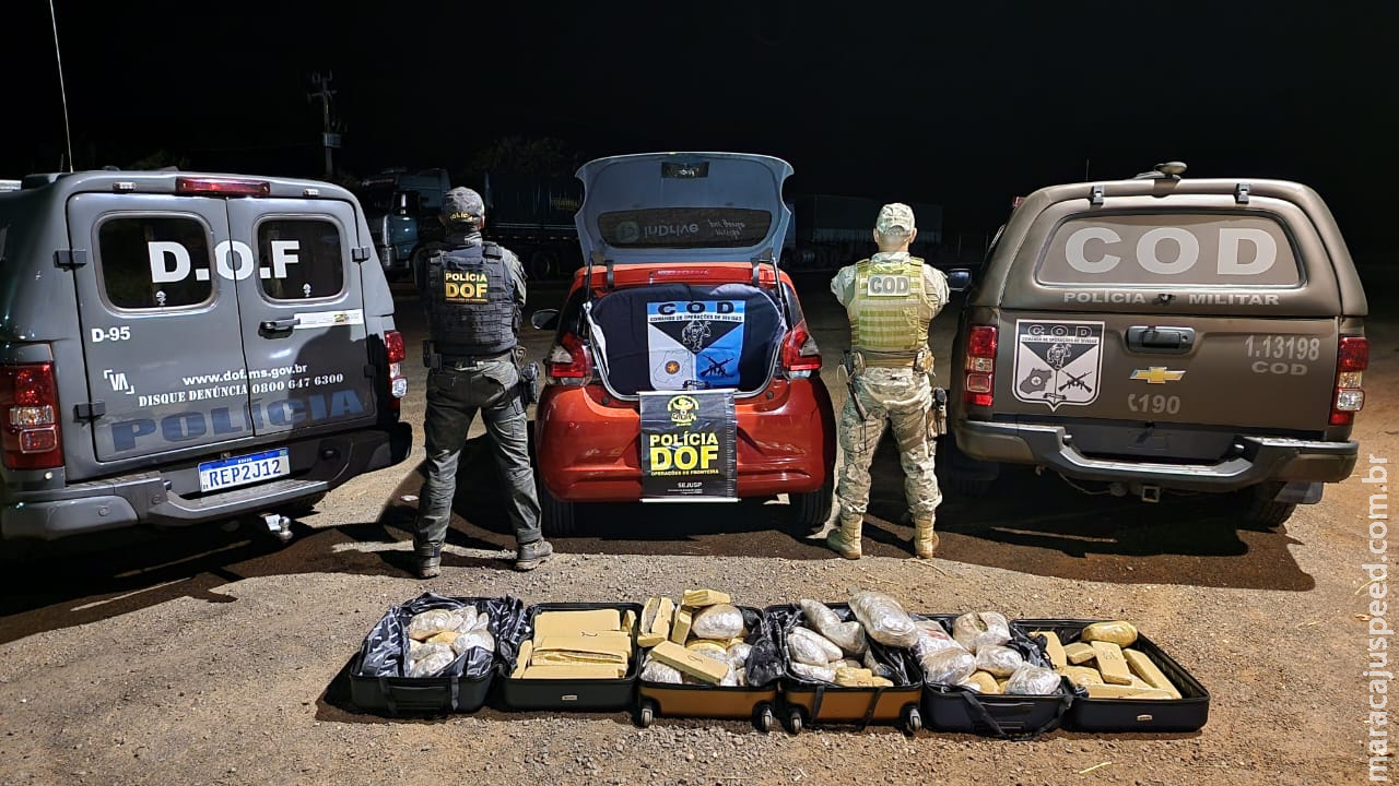 Homem é preso pelo DOF com quase 60 quilos de drogas em Ponta Porã Homem é preso pelo DOF com quase 60 quilos de drogas em Ponta Porã