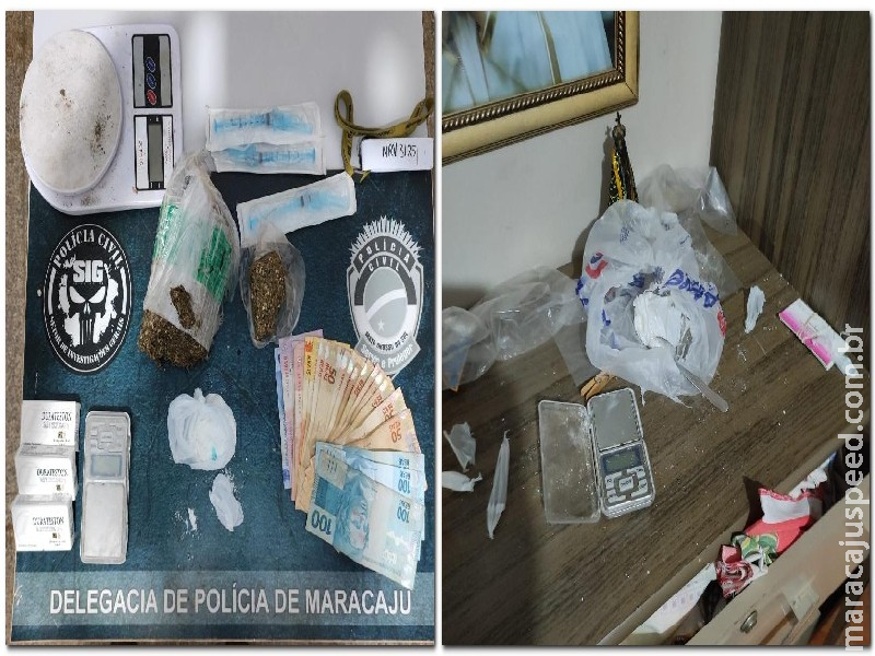 Maracaju: Polícia Civil realiza a prisão em flagrante de traficante de Drogas no Conjunto BNH