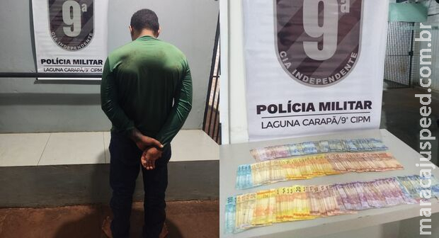 Não foi bilhete premiado: Ladrão leva R$ 3,7 mil de lotérica em Laguna Carapã Não foi bilhete premiado: Ladrão leva R$ 3,7 mil de lotérica em Laguna Carapã