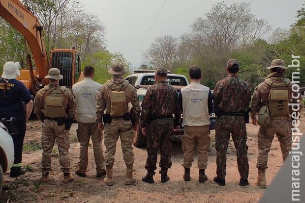 PF combate mineração ilegal em Ladário PF combate mineração ilegal em Ladário