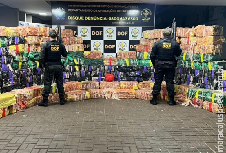 Polícia apreende mais de 4t de maconha escondidas em carga de farelo 