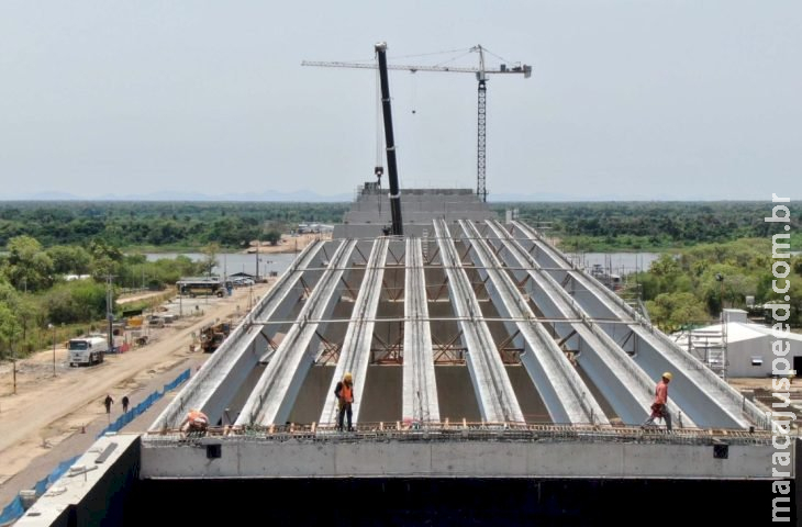 Ponte Bioceânica recebe vigas no lado paraguaio e obras têm mais avanços