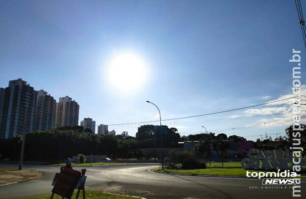 Sábado será de forte calor e chuvas isoladas em Mato Grosso do Sul