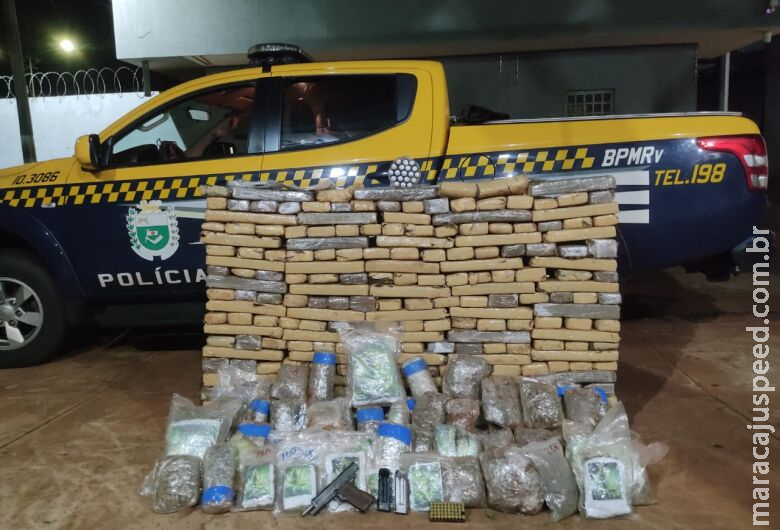Após perseguição, homem é preso por tráfico de drogas e porte ilegal de arma de fogo