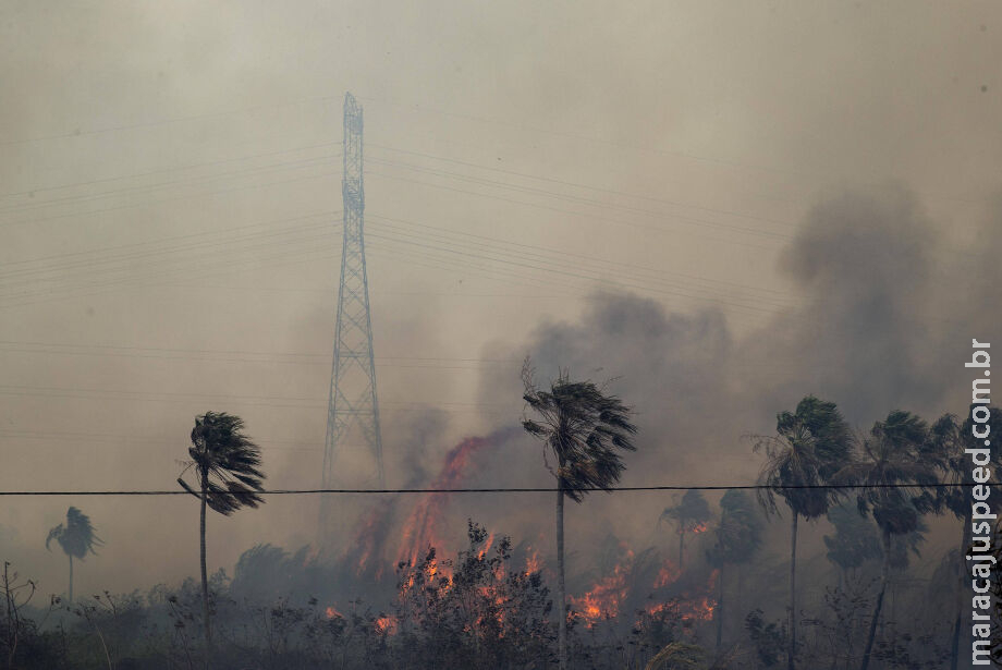 Atípico, fogo no pantanal em novembro assusta e cerca moradores em meio à seca