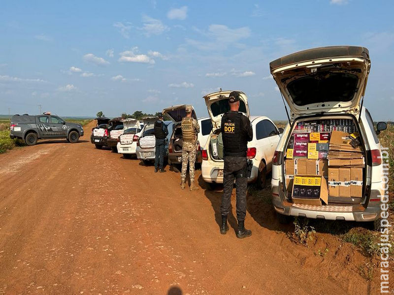 DOF intercepta comboio de sete carros e apreende mais de R$ 600 mil em produtos ilegais em Maracaju DOF intercepta comboio de sete carros e apreende mais de R$ 600 mil em produtos ilegais em Maracaju