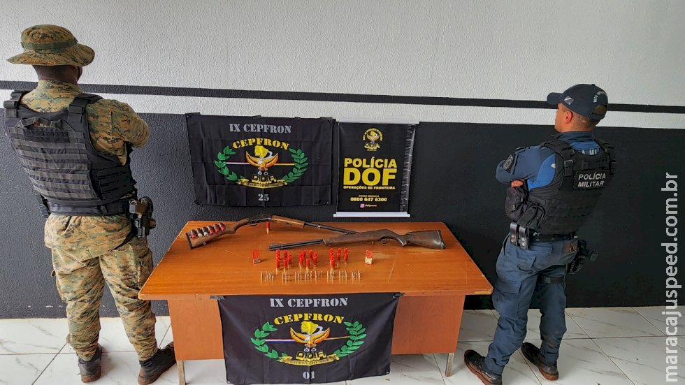 Homens com armas de fogo e munições são presos pelo DOF em Caarapó Homens com armas de fogo e munições são presos pelo DOF em Caarapó