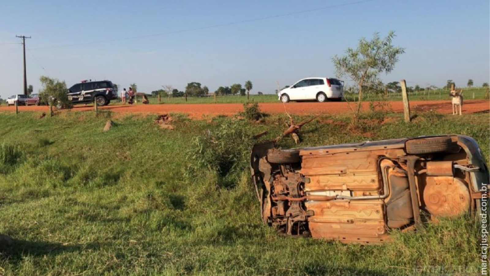 Jovem morre, após perder controle de carro e capotar em estrada vicinal de Taquarussu