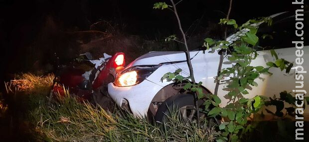 Motorista bêbado bate em moto e deixa vítima com ferimento na cabeça na BR-060 Motorista bêbado bate em moto e deixa vítima com ferimento na cabeça na BR-060