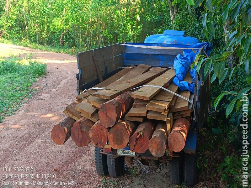 PMA de Aquidauana autua homem por transportar esteiros e pranchas de madeira sem Documento de Origem Florestal (DOF)