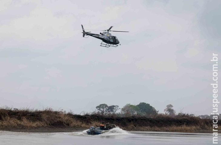 PMA e Grupo de Patrulhamento Aéreo utilizam helicóptero para resgatar animais feridos no Pantanal