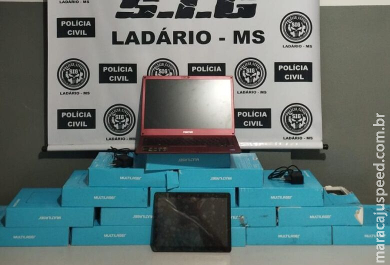 Polícia recupera tablets e notebook furtados em escola e prende autores