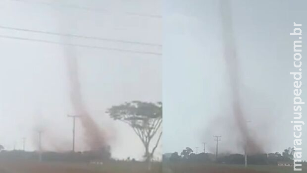 Raro em MS, tornado causa destruição em Taquarussu