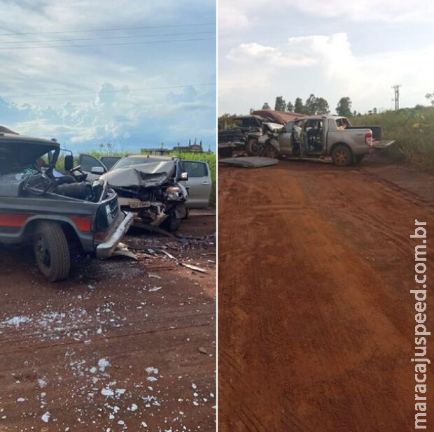 Acidente envolvendo caminhão e caminhonete deixa dois feridos em Sidrolândia