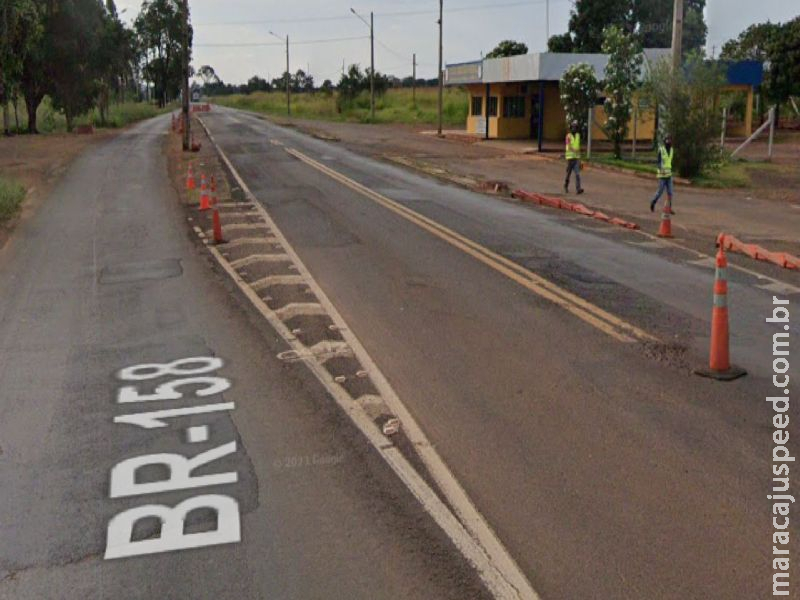BR-158 ficará interditada totalmente por 4 horas para instalação de cobertura da Base da PRF
