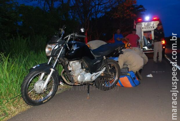 Com trânsito lento, motorista se distrai e atinge motociclista na BR-267