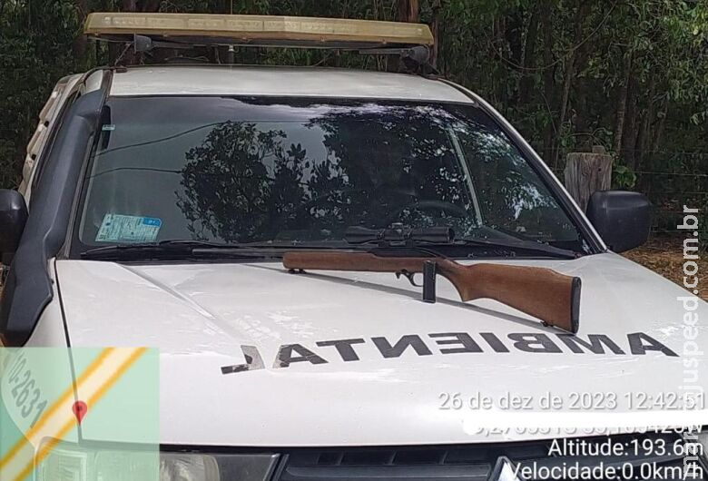 Em operação contra caçadores, Polícia Ambiental prende homem e apreende carabina Em operação contra caçadores, Polícia Ambiental prende homem e apreende carabina
