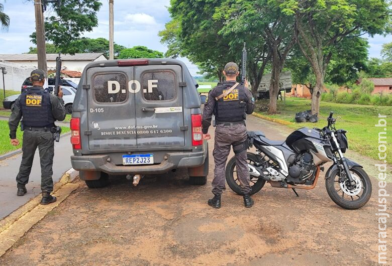 Jovem que furtou motocicleta em Naviraí é preso pelo DOF em Tacuru