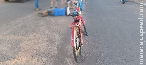 Ciclista fica ferido após colidir com motociclista sem CNH em Bataguassu