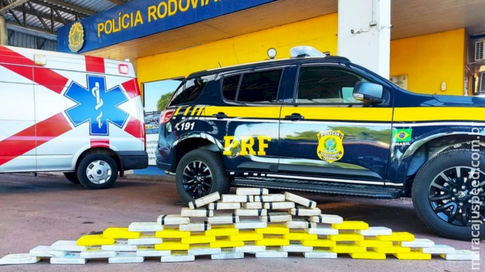 Cocaína em ambulância: PRF apreende 62 kg e prende motorista em Miranda Cocaína em ambulância: PRF apreende 62 kg e prende motorista em Miranda