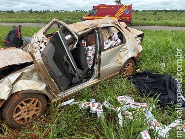 Contrabandista morre após perder controle do carro na MS-040 em Santa Rita do Pardo Contrabandista morre após perder controle do carro na MS-040 em Santa Rita do Pardo