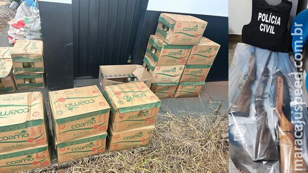 Homens são presos por saquear mercadoria em Itaquiraí Homens são presos por saquear mercadoria em Itaquiraí