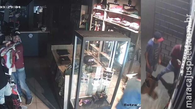 Ladrões fazem arrastão em loja e levam R$ 60 mil em roupas na Moreninha Ladrões fazem arrastão em loja e levam R$ 60 mil em roupas na Moreninha