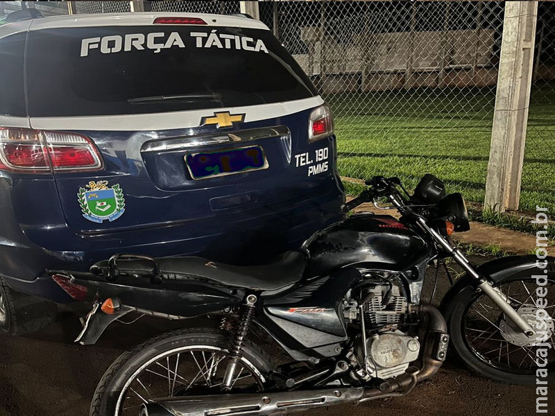 Maracaju: Força Tática da PM, logra êxito em recuperar motocicleta com queixa de roubo/furto ocorrido na capital no ano de 2022